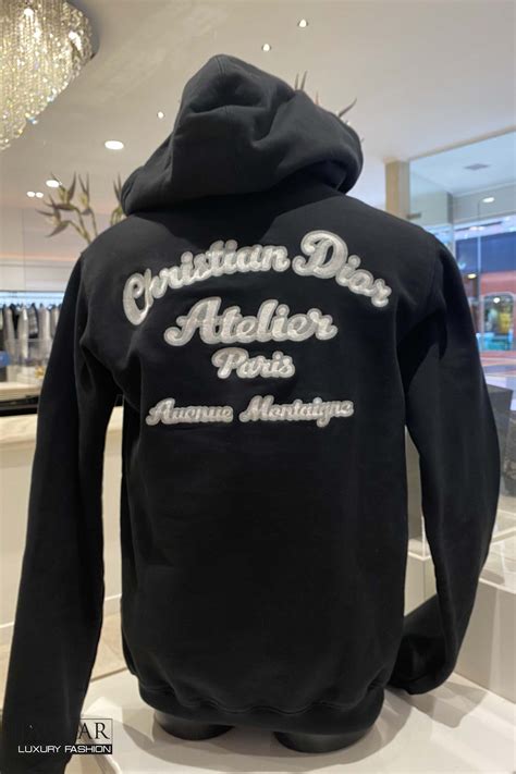 christian dior embroidered hoodie|Christian Dior atelier hoodie.